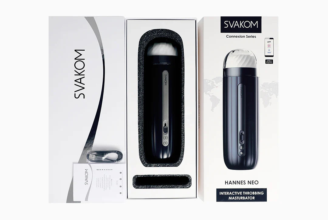 Svakom Hannes Neo Interactive Throbbing Mens Masturbator Luxury Sex Toys