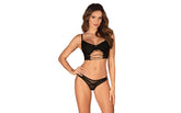 Obsessive Roxelia Sexy Bra and Thong Set Black Bras and Bra Sets