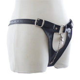 Womens Leather Chastity Thong Male Chastity