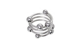 Metal Mens Multiple Metal Balls Penis Head Ring Cock Rings