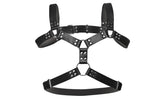 Strict 6 O-Ring BDSM Play Adjustable Chest Harness Cuffs And Restraints