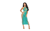 Dreamgirl Body Stocking Halter Gown Agate OS Kimono's and Gowns