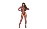 Dreamgirl Womens Teddy Body Stocking Burgundy OS Body Stockings