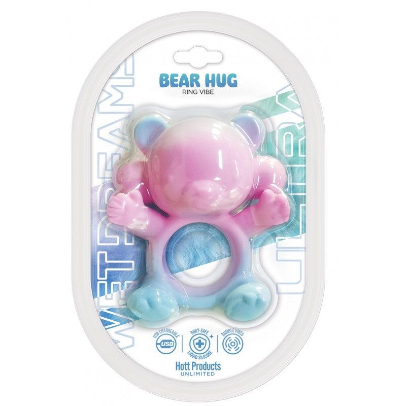 Hott Products Wet Dreams Ultra 20 Mode Bear Hug Cock Ring Vibrating Cock Rings