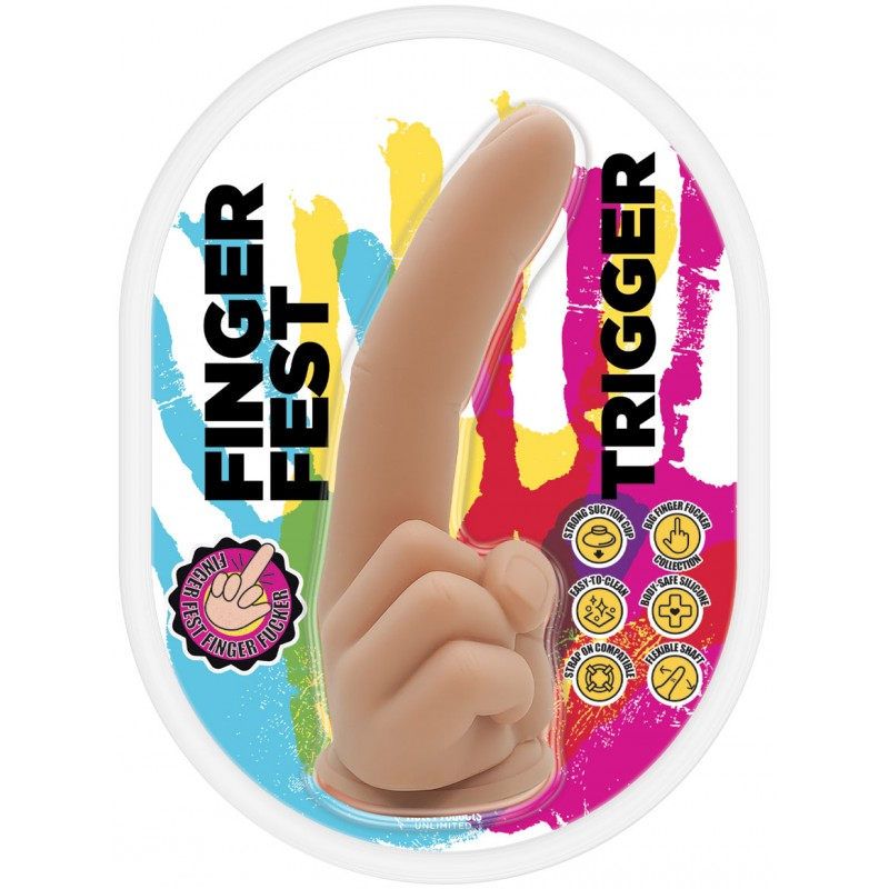 Hott Products Finger Fest Trigger Realistic Dildo Flesh Realistic Dildos