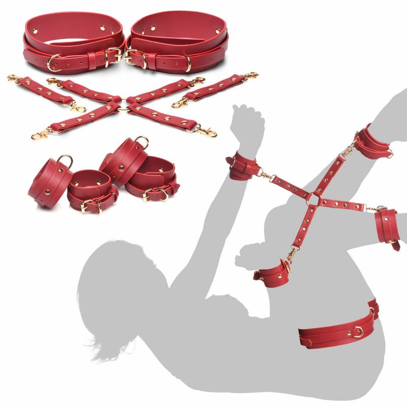 Master Series Crimson Captive BDSM Play Restraints Cuffs And Restraints