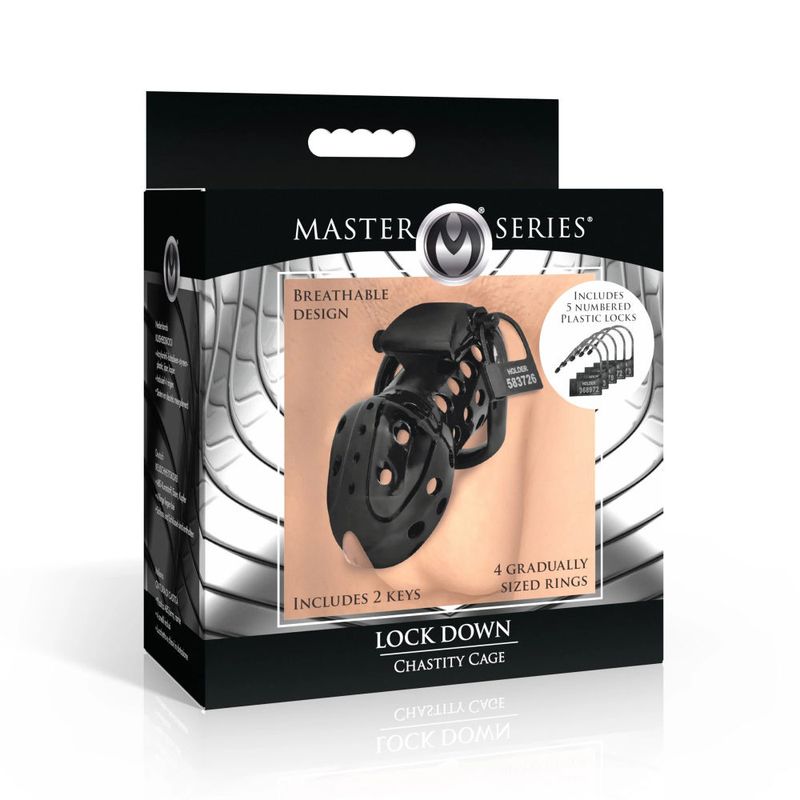 Master Series Lock Down Male Chastity Cage Male Chastity