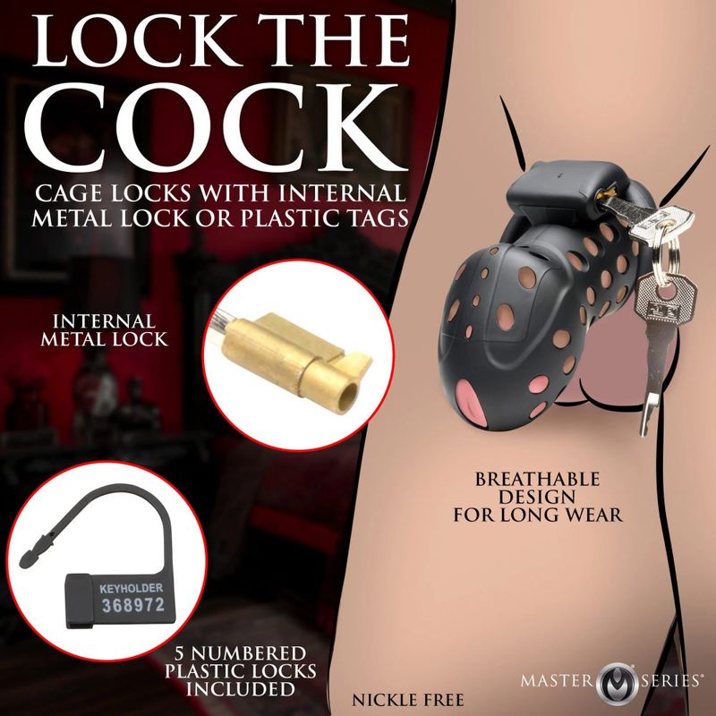 Master Series Lock Down Male Chastity Cage Male Chastity