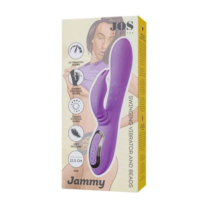 JOS Jammy USB Rechargeable Silicone Rabbit Vibrator Lavender Rabbit Vibrators