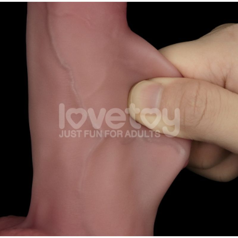 Lovetoy Sliding Skin Pro Dual Layer Realistic Silicone Dong Realistic Dildos