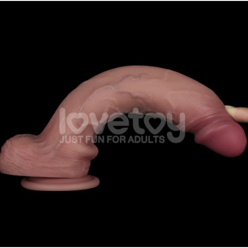 Lovetoy Sliding Skin Pro Dual Layer Realistic Silicone Dong Realistic Dildos