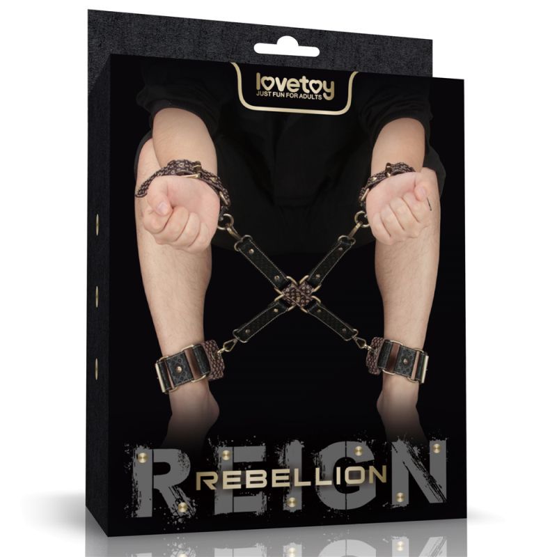 Lovetoy Rebellion Reign Fetish Play Hogtie Set Default Title Cuffs And Restraints