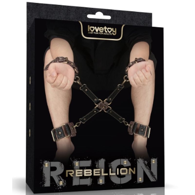 Lovetoy Rebellion Reign Fetish Play Hogtie Set Cuffs And Restraints