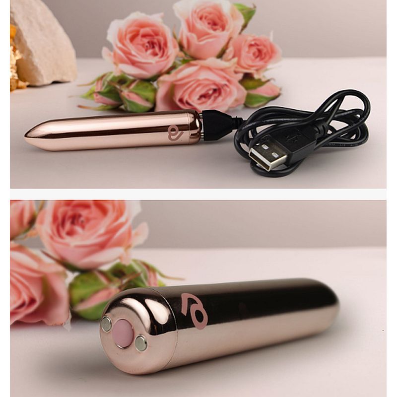 Rocks Off Golden Rose Rechargeable Bullet Vibrator Bullet Vibrators