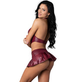 Exposed Lingerie Seraphina Burgundy Seduction Two Piece Set Her Fetish
