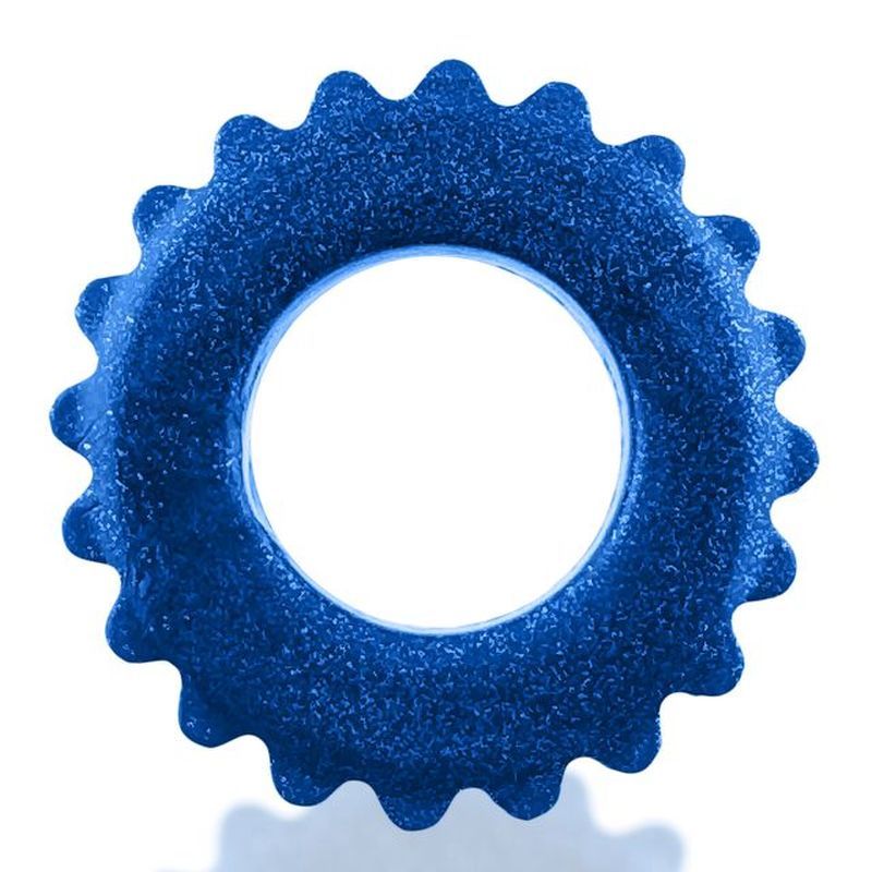 OxBalls Plushy Soft Comfort Fit Cock Ring Blue Stretchy Cock Rings