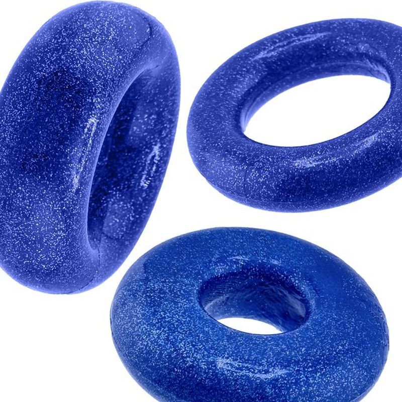OxBalls Cockpack 3 Piece Stretchy Cock Ring Set Blue Cock Ring Sets