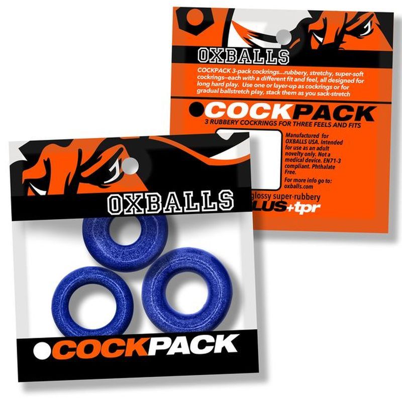 OxBalls Cockpack 3 Piece Stretchy Cock Ring Set Cock Ring Sets