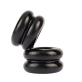 Chisa Double Stacked Dual Pleasure Mens Cock Ring Black Stretchy Cock Rings