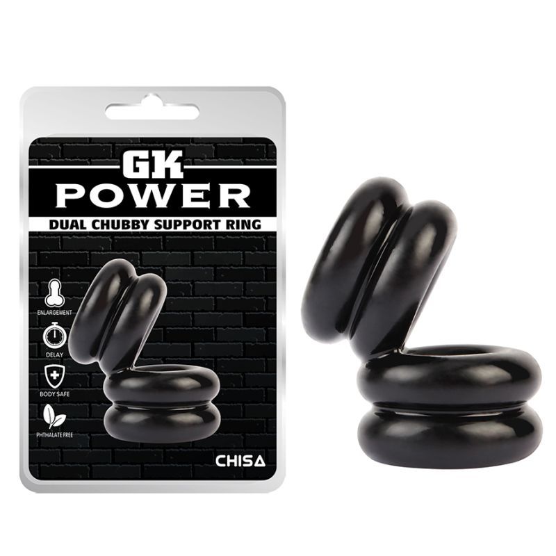 Chisa Double Stacked Dual Pleasure Mens Cock Ring Stretchy Cock Rings