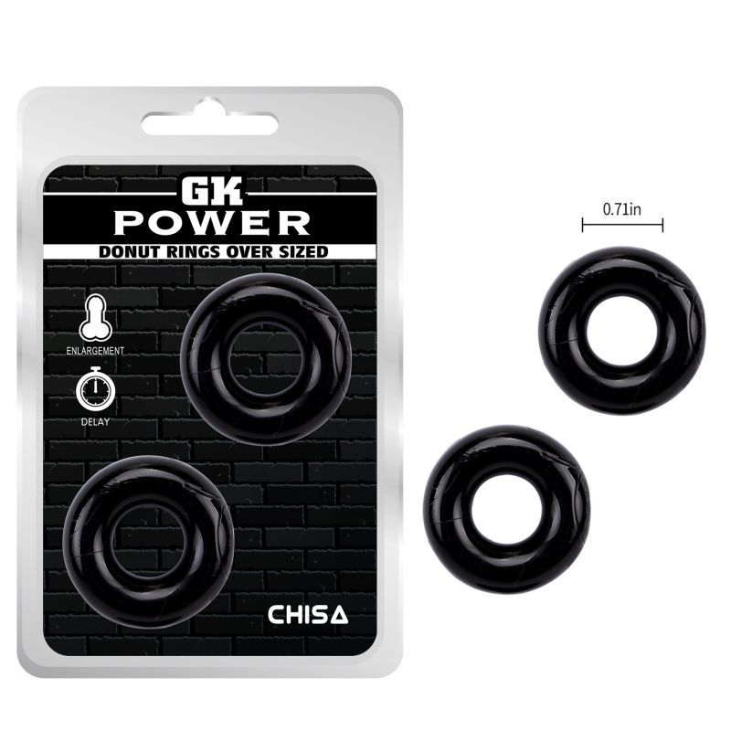 Chisa Mega Donut Shaped Cock Rings Twin Pack Cock Ring Sets