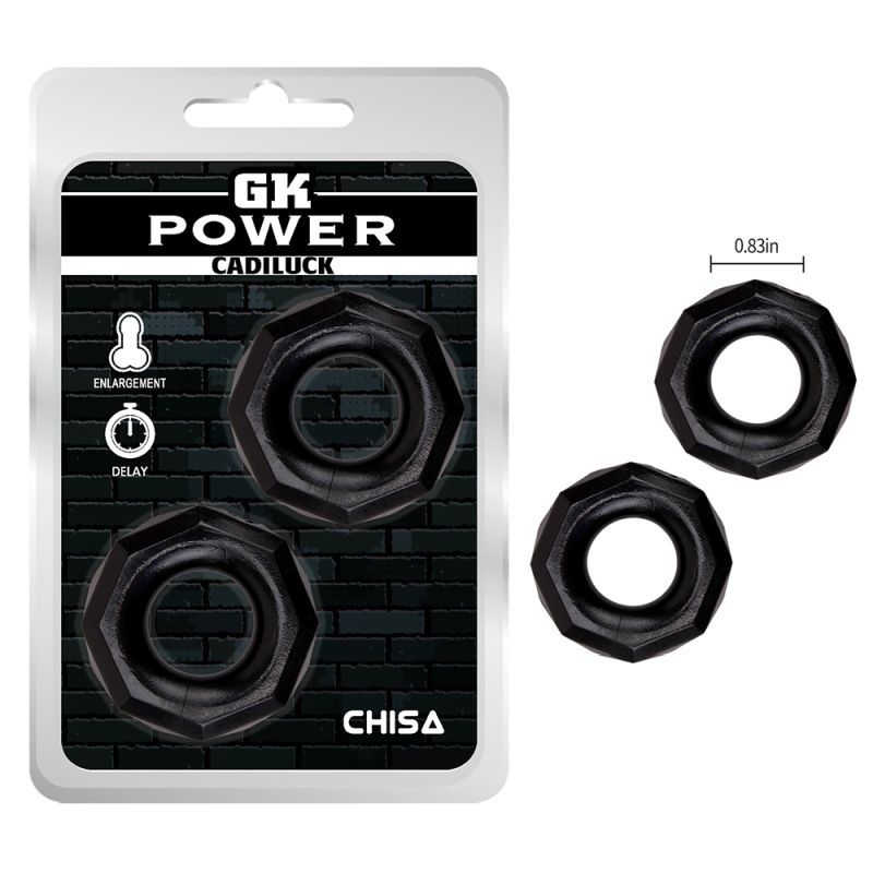 Chisa Cadiluck 2 Piece Nut Shaped Cock Ring Set Cock Ring Sets