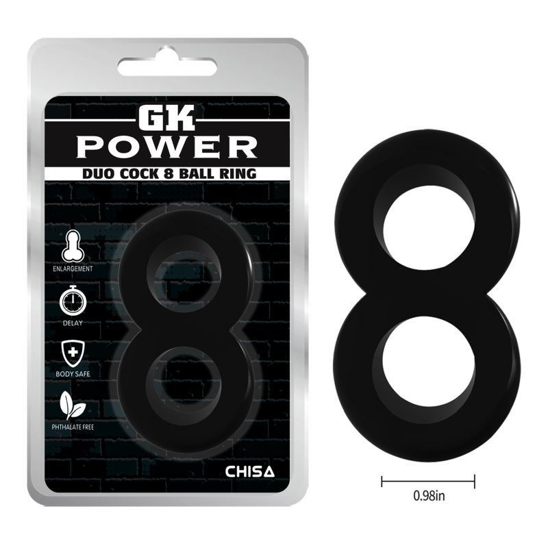 Chisa Duo Cock 8 Ball Erection Enhancer Penis Ring Stretchy Cock Rings
