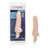 CalExotics Stud 10 Function PureSkin Vibrating Cock Ivory Realistic Dildos