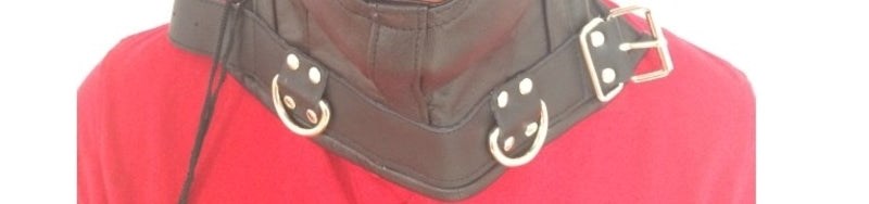 Absolute Kinky Faux Leather Hood Bondage Hoods