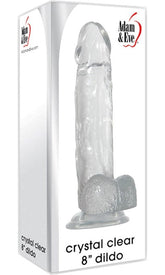Adam and Eve Crystal Clear 8 inch Dildo Realistic Dildos