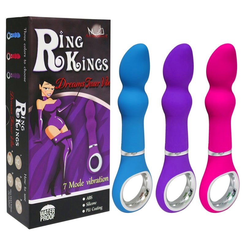 Aphrodisia Ring Kings 7 Mode Dreams Teaser Vibe Finger and Tongue Vibrators