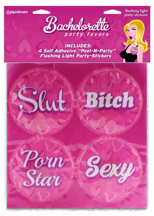 Pipedream Bachelorette Party Flashing Light Party Stickers - Sex Games, Coupons and Tricks