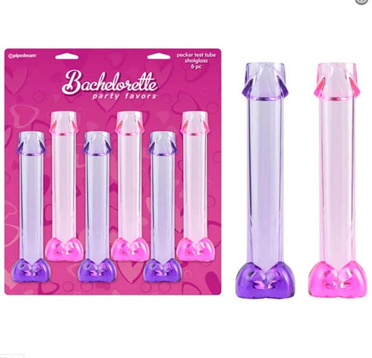 Pipedream Bachelorette Party Pecker Test Tube Shotglasses - Bachelorette and Bucks