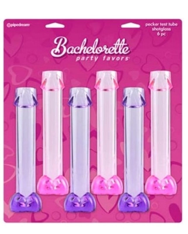 Pipedream Bachelorette Party Pecker Test Tube Shotglasses Bachelorette and Bucks