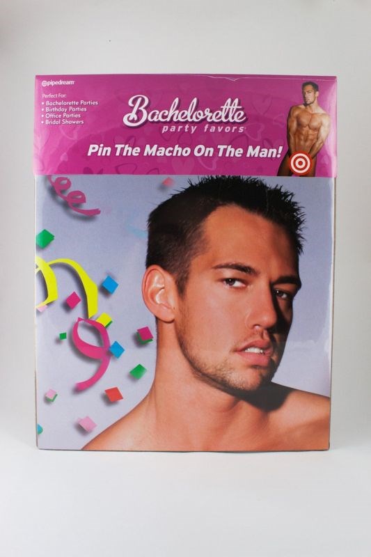 Pipedream Bachelorette Party Pin The Macho On The Man Party Gifts and Novelties
