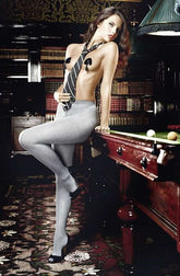 Baci Pinstripe Pantyhose - Glamorous Grey & Black Hosiery