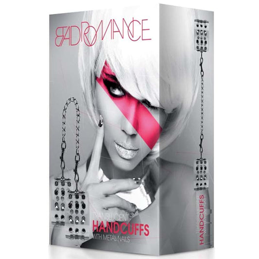 Bad Romance Translucent Handcuffs with Metal Nails - Cuffs and Restraints