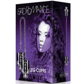 Bad Romance Translucent Leg Cuffs with Black Stripes Cuffs and Restraints