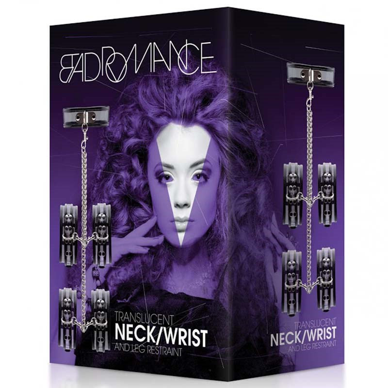 Bad Romance Translucent Neck, Wrist & Leg Restraint Cuffs and Restraints