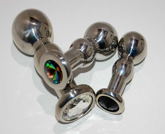Radiant Bliss - Hell's Couture Rose Quartz Anal Pleasure Plug - Steel Sex Toys