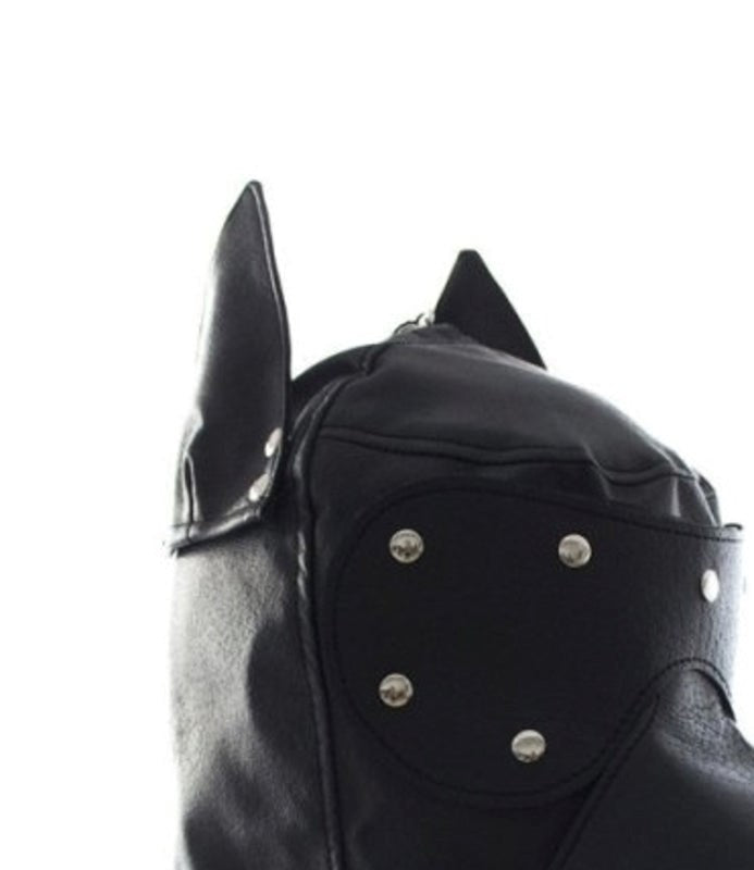 Bang Good Bondage Dog Hood Shiny Real Leather Bondage Hoods