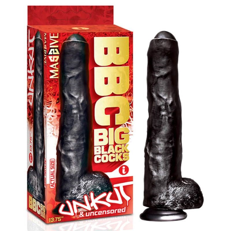 BBC - Big Black Cock - Unkut 13.75 Inch Realistic Dildos