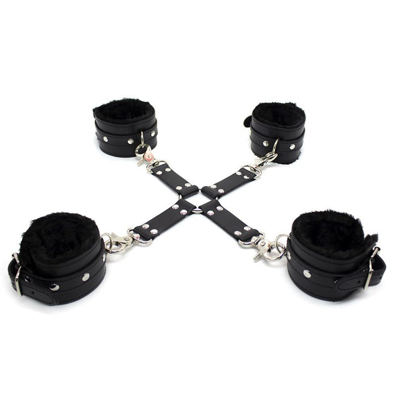 BDSM stuff Wrist and Ankle Hog Tie Set Cuffs and Restraints