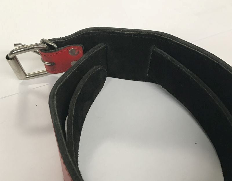 Hell's Couture Passion-Igniting Adjustable Red Leather Collar Collars and Leads