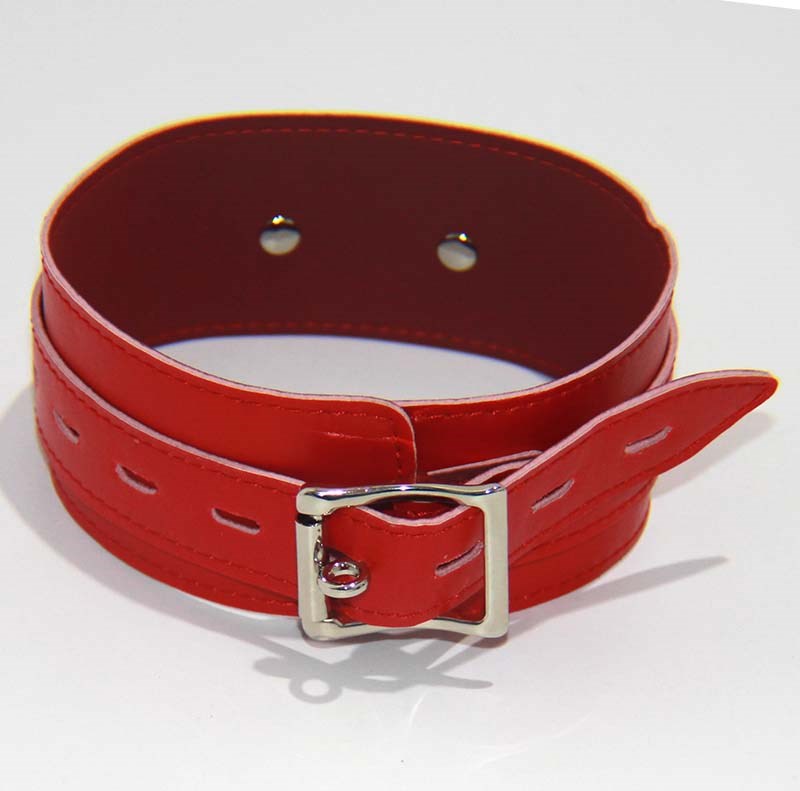 BDStyle Collar Adjustable Red Thin PVC Collars and Leads