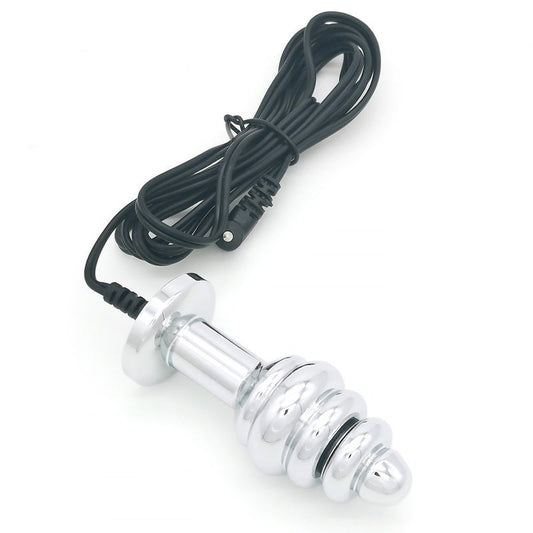 Bipolar Metal Electric Shock Butt Plug - A - Electro Sex