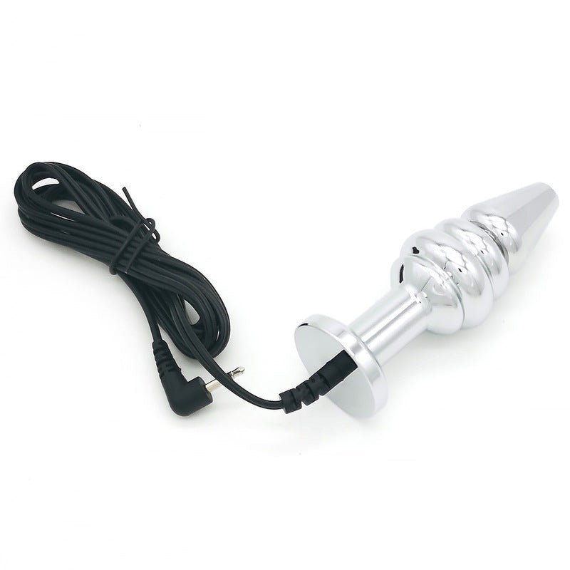 Bipolar Metal Electric Shock Butt Plug - B Electro Sex