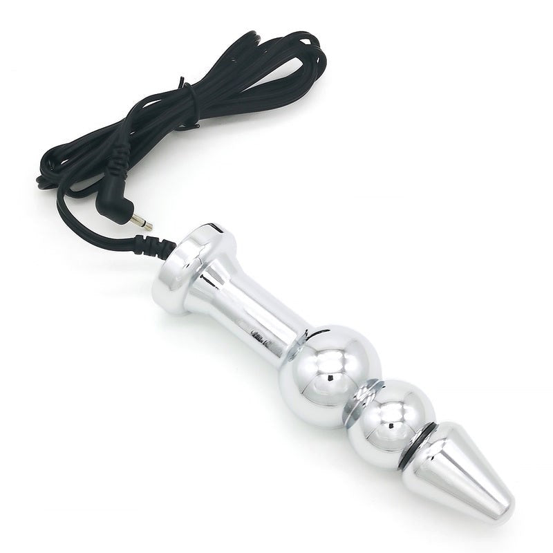 Bipolar Metal Electric Shock Butt Plug - E Electro Sex