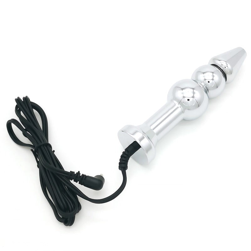 Bipolar Metal Electric Shock Butt Plug - E Electro Sex