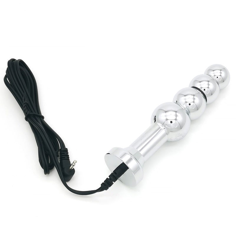 Bipolar Metal Electric Shock Butt Plug - F Electro Sex